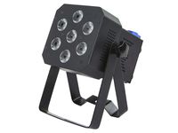 Monoprice Super-Bright PAR Stage Light (RGBAW-UV) | 12 watt, x 7 LED, Built-in Program abilities, Such as Fade, Strobe, Color Changing, and Sound Activation Modes - Stage Right Series