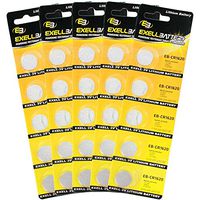 5X 5pack Exell EB-CR1620 3V Lithium Coin Cell Battery Replaces DL1620, ECR1620, BR1620, 280-208, DL1620B, BR1620-1W, CR1620-1W, KCR1620, LM1620, 5009LC, L08