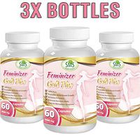 Pueraria Mirifica Feminizer Daily 3000mg Natural Organic Capsules - Breast Enlarger, Female Hormone Estrogen Transsexual, Skin & Hair Health 180 Capsules