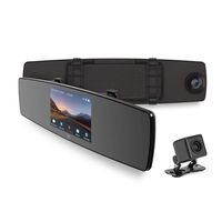 YI Mirror Dash Cam, Dual Dashboard Camera Recorder with Touch Screen, Mobile APP, Front Rear View HD Camera, G Sensor, Reverse Monitor, Loop Recording