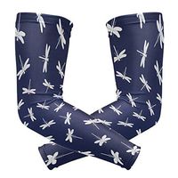 LEVEIS Dragonfly Arm Sleeves UV Protection for Men Women Sunblock Protective Gloves Running Golf Cycling Driving Long Arm Cover 1 Pair