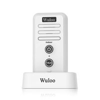 Wireless Intercom Doorbells for Home Classroom, Wuloo Intercomunicador Waterproof Electronic Doorbell Chime with 2640 Feet Range 3 Volume Levels Rechargeable Battery Including Mute Mode (Indoor Unit)