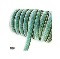 5m/lot 15mm Glitter Velvet Ribbon Wedding Party Christmas Decoration Headband Handcrafts Gift Wrapping,18Black Gold Green