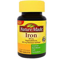 Nature Made Iron 65 mg Tablets 180 ea (Pack Of 3)