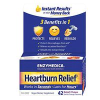 Enzymedica - Heartburn Relief, Dietary Supplement to Help Soothe Indigestion, Vegan, Non-GMO, Vanilla Orange, 42 Chews (21 Servings)