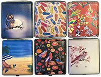 Eclipse Fun Design Beach Bird Leatherette Crushproof Metal Cigarette Case, 100s - 3101L20Fun