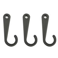 NX Garden Sock Display Hooks 500PCS 1 3/4 Inch Inch Black Plastic J-Hooks for Sock Hat