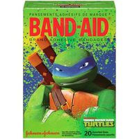 BandAid Brand Teenage Mutant Ninja Turtles Assorted Sizes Adhesive Bandages, 20 count