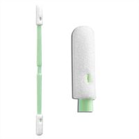 100pcs Multi-Purpose 3'' Double Ended Cleanroom Lint Free Cleaning Swabs with Small Circular Foam Tips Cleaning for Tiny Tight Space of Precision Component