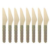 Amosfun 8 Pcs Wooden Knives Cutlery Set Disposable Party Flatware Serving Knives for Wedding Birthday Party