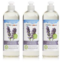 Natural Flower Power - Natural Dish Soap, Lavender, Scented with Pure Essential Oils, Effectively Cuts Grease and Grime, Non-Toxic and Biodegradable, Sulfate Free - 16 Ounce (Pack of 3)