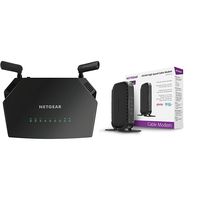 NETGEAR AC1200 Smart WiFi Router - Dual Band Gigabit (R6230) with NETGEAR CM400 (8x4) DOCSIS 3.0 Cable Modem. Certified for Xfinity from Comcast, Spectrum, Cox, Cablevision & more (CM400-1AZNAS)