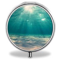 IMLONE Pill Organizer, Customized Deep Sea Pill Boxes with 3 Components for Purse