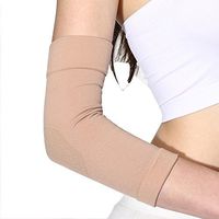 Black/Skin Color Arm Tattoo Cover Up Compression Sleeve Tennis Elbow Brace for Tendonitis Sports Support (M(23-27CM), Skin)