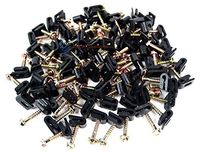 100 Pcs Ground Wire Black Flex Clips with Screw 10 12 14 Gauge GA