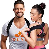 Relivia Posture Corrector for Men and Women - Back Straightener for Clavicle Support - Upper Back Brace Providing Pain Relief for Neck, Back & Shoulders - for Everyday Use in Office, Home and Gym