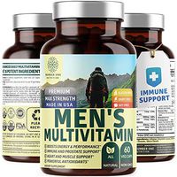 N1N Daily Multivitamin for Men, Premium Multimineral Supplement [Immune Support] - Vitamins A C E D B1 B2 B3 B5 B6 B12. Magnesium, Zinc, Biotin, Spirulina, Antioxidants, All Natural, 60 Veg Caps