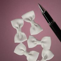White Grosgrain Bowties, 1-5/8" X 7/8"