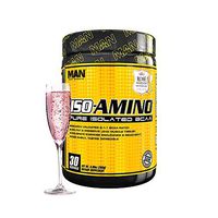 Man Sports ISO-Amino Pure Isolated BCAAs - Build Lean Muscle - Branched Chain Amino Acids Powder - Keto BCAA - Accelerate Recovery - 255 Grams, 30 Servings - Rose Champagne