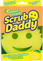 Scrub Daddy Lemon Fresh Scrubber - FlexTexture Sponge, Soft in Warm Water, Firm in Cold, Deep Cleaning, Dishwasher Safe, Multi-use, Scratch Free, Odor Resistant, Functional, Ergonomic (Pack of 1)