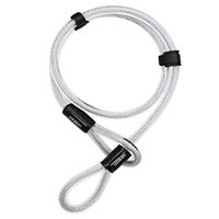 Lasdoloda 1/2 Inch Heavy Duty Security Cable, 4FT/1200mm Long Plastic Coating Braided Steel Cable, Security Cable Combinations with Bike Lock, Motorcycle Lock, Scooter Locks