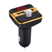 Bluetooth FM Transmitter, Lyperkin Car Charger Adapter Wireless Car Radio Transmitter Kit with Dual Port USB Charger & Mp3,Compatible with Samsung/HTC/Lg and More Phone. (Gold)