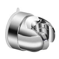 Shower Head Holder, Adjustable and Removable Vacuum Suction Cup Shower Head Holder for Handheld Shower Head, ABS Plastic and Shiny Chrome Finish