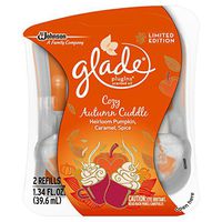 Glade 2Piece Plugins Scented Oil Air Freshener Refill, Cozy Autumn Cuddle, 1.34 Fl. Oz