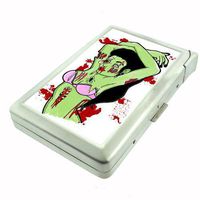 Metal Cigarette Case with Built In Lighter Zombie Design-005