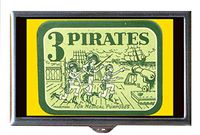 Vintage Condom Tin Pirate Girl Decorative Pill Box
