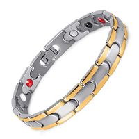 HiTreasure Gold Silver Titanium Steel Magnetic Therapy Health Bracelet for Arthritis Pain Relief Men Women