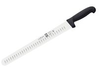 14-inch Blade Granton Edge, Turkey, Salmon, ham Slicer, Meat Slicing Knife. NSF Certified, German Steel, Best Knife to Slice Large Roast and Whole Turkey. By Light 'n' Mighty.