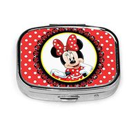 Mickey Mouse Bowknot Travel Pill Boxes Organizer，Pill Box Waterproof Pill Dispenser Home Supplement Holder Portable Vitamin Airtight Pill Container Daily Medicine