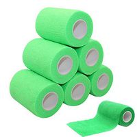 Estong 3"x5 Yards Vet Tape Wrap Wrist Ankle Bandage Stretch Self-Adherent Tape for Sports Light Green 6 Rolls