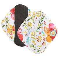 QIUUE Washable Aunt Towel - Reusable Bamboo Cloth Pad Washable Menstrual Pad Mama Sanitary Towel Pad (Multicolor, S)