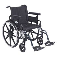 Drive Medical Viper Plus GT Wheelchair with Flip Back Removable Adjustable Full Arms, Swing Away Footrests, 20" Seat