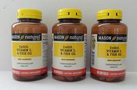 Mason Natural Heart Trio Co Q-10, Vitamin E and Fish Oil Softgels 60 Soft Gels (Pack of 3)