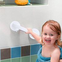 BranXin(TM) Vacuum Sucker Suction Cup Handrail Bathroom Super Grip Safety Grab Bar Handle for Glass Door Bathroom Elder Free Installation