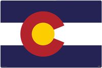 IMAGINE WORK SURFACE Huge Ultra-Thin 24" x 36" Non-Slip Desk Pad Made in USA - Colorado Flag
