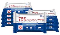 Alcohol Wipes, Wet Wipes, 8 Pack,80 Pcs Portable Cleaning Wipes for Body and Home Protection