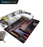 TableCoversHome Industrial Floral Door Mat, Craft Mechanic Pattern Printing Carpet, Durable Rugs - Living, Dinning, Office, Rooms & Bedrrom, Hallway Carpet (2'x 3')