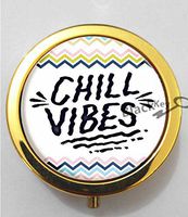 BlackKey Chill Vibes 3-Compartment Decorative Pocket Gift Box Case Organizer for Pill, Color 2-1005