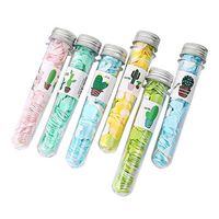 EISHOW 6 Boxes Portable Disposable Paper Soap Foaming Soap Paper Cleaning Washing Hand Travel Paper Slice Sheets Petals Soap Flakes with Storage Tube (Random Color) (Cactus)