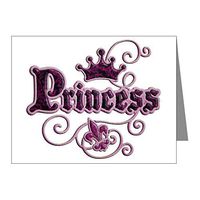 Note Card Fleur De Lis Princess