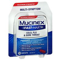 Mucinex Fast-Max Cold Flu Sore Throat - 20 Caplets (Pack of 2)