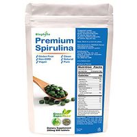 Biophyto Spirulina 200mg - 600 Tablets -High Protein,Rich Multivitamins & Minerals- Enriched VIT.B12-100% Pure -Vegan Green Superfood-Non GMO - Non-Irradiated, Boosts Energy and Supports Immunity