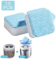 CHARMINER Solid Washing Machine Cleaner, Effervescent Tablet Washer Cleaner, Decontamination Cleaning Detergent with Triple Decontamination for Washer Bath Room Kitchen (12PCS)