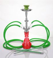 4 hose 21" Fahem Red Hookah Shisha Nargila water glass vase pipes smoke sale