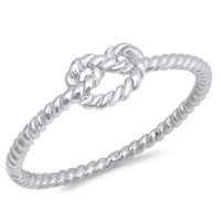 High Polish Rope Twist Infinity Love Knot .925 Sterling Silver Ring Size 6