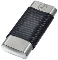 Personalized Visol Trumble Carbon Fiber and Stainless Steel Cigar Case - Free Engraving (Single Initial)